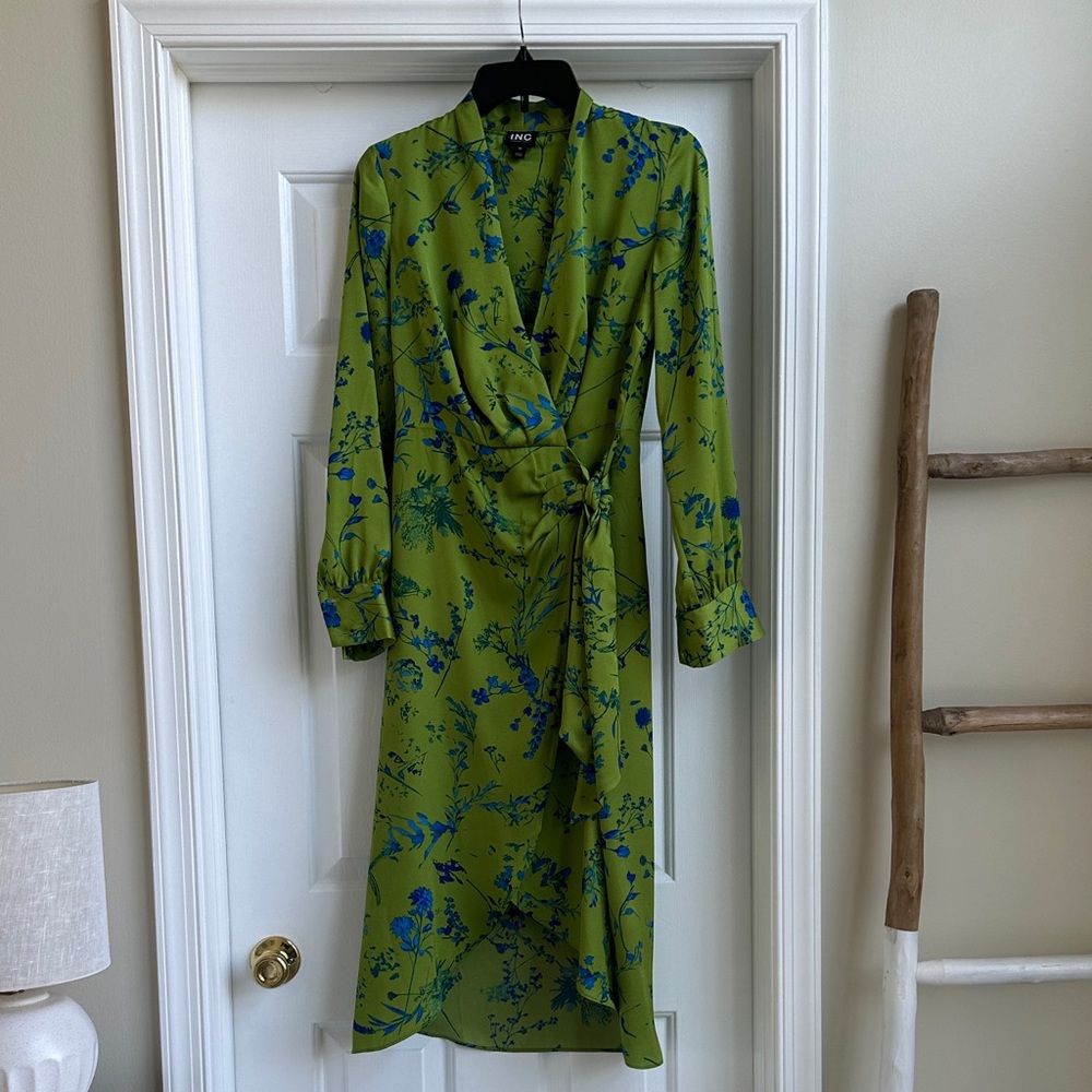 INC International Concepts Green and Blue Floral Dress